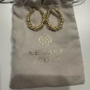 Kendra Scott Gold Braided Hoop Earrings